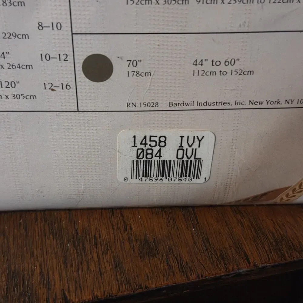 Satin Splendor Wrinkle Free Scotchguard 60x84” Ivory Oblong VTG New